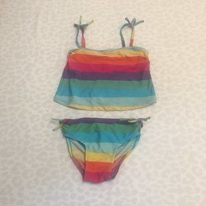 Baby Gap, Girl's Two Piece Swim Suit, Multi-Color